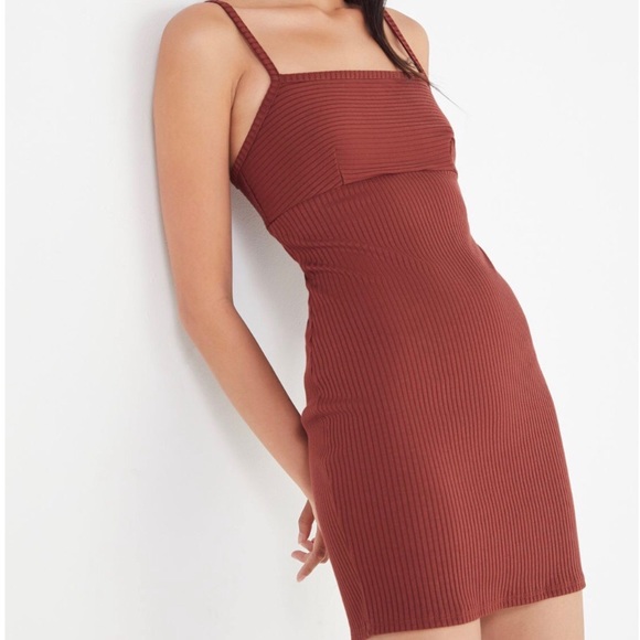 Urban Outfitters Dresses & Skirts - UO Fitted Dress Knit Mini Square Neck Lge Boho